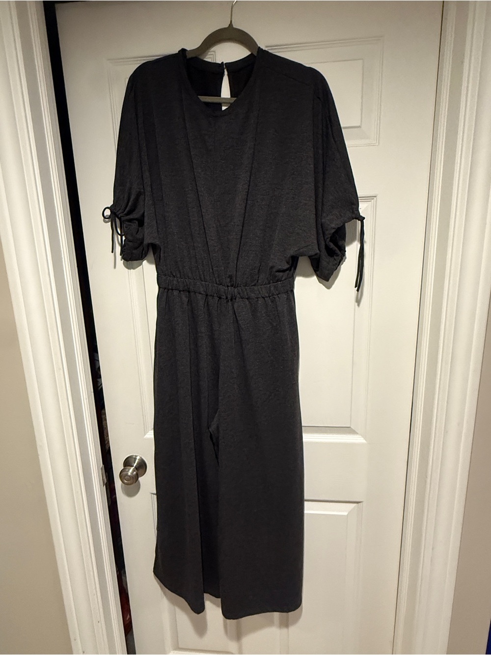 Women's Dark charcoal grey Wide-Leg Jumpsuit, - Picture 4 of 14